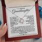 To My Precious Granddaughter-Loveknot Necklace-I Want You To Believe