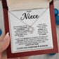 To My Niece-Loveknot Necklace- I Love You Forever