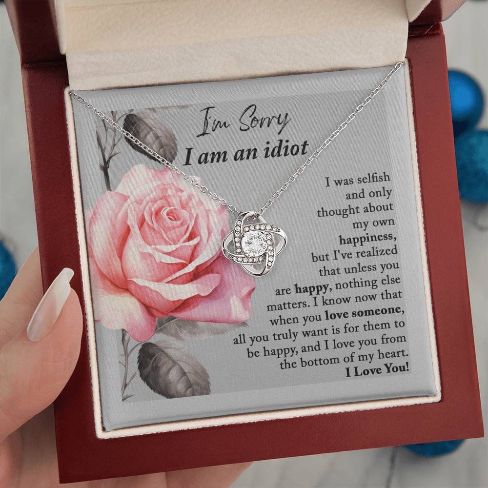 Sorry Necklace For Her- Lovenot Necklace-I Am An Idiot