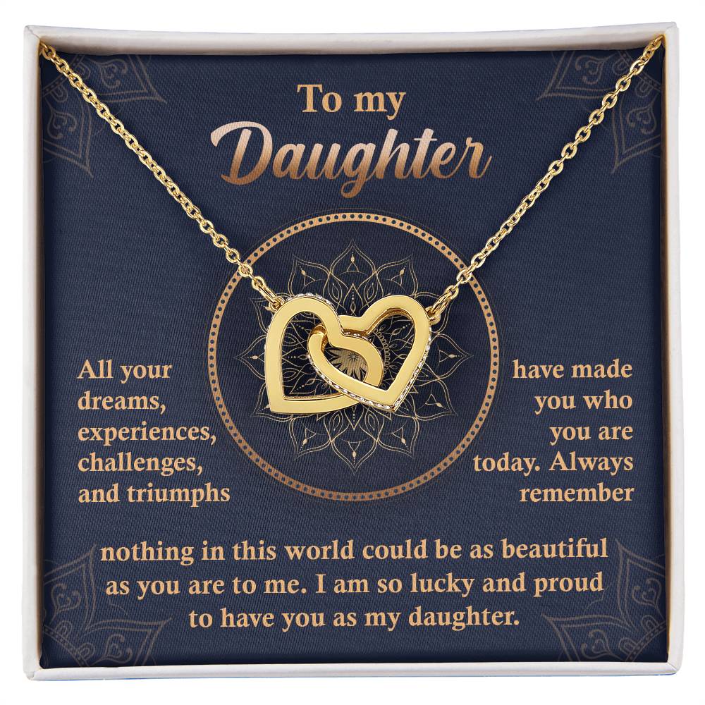 Daughter-All Your Dreams-Interlocking Hearts Necklace