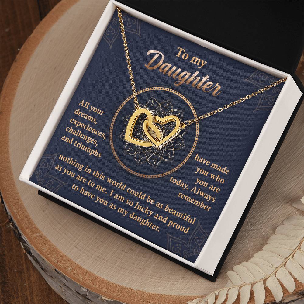 Daughter-All Your Dreams-Interlocking Hearts Necklace