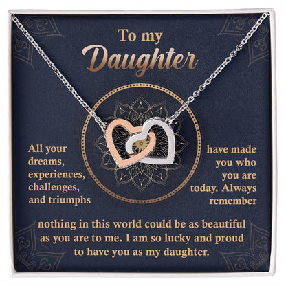 Daughter-All Your Dreams-Interlocking Hearts Necklace