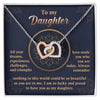 Daughter-All Your Dreams-Interlocking Hearts Necklace