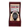 Bonus Dad-Like A Challenge-Metal Chronograph Watch