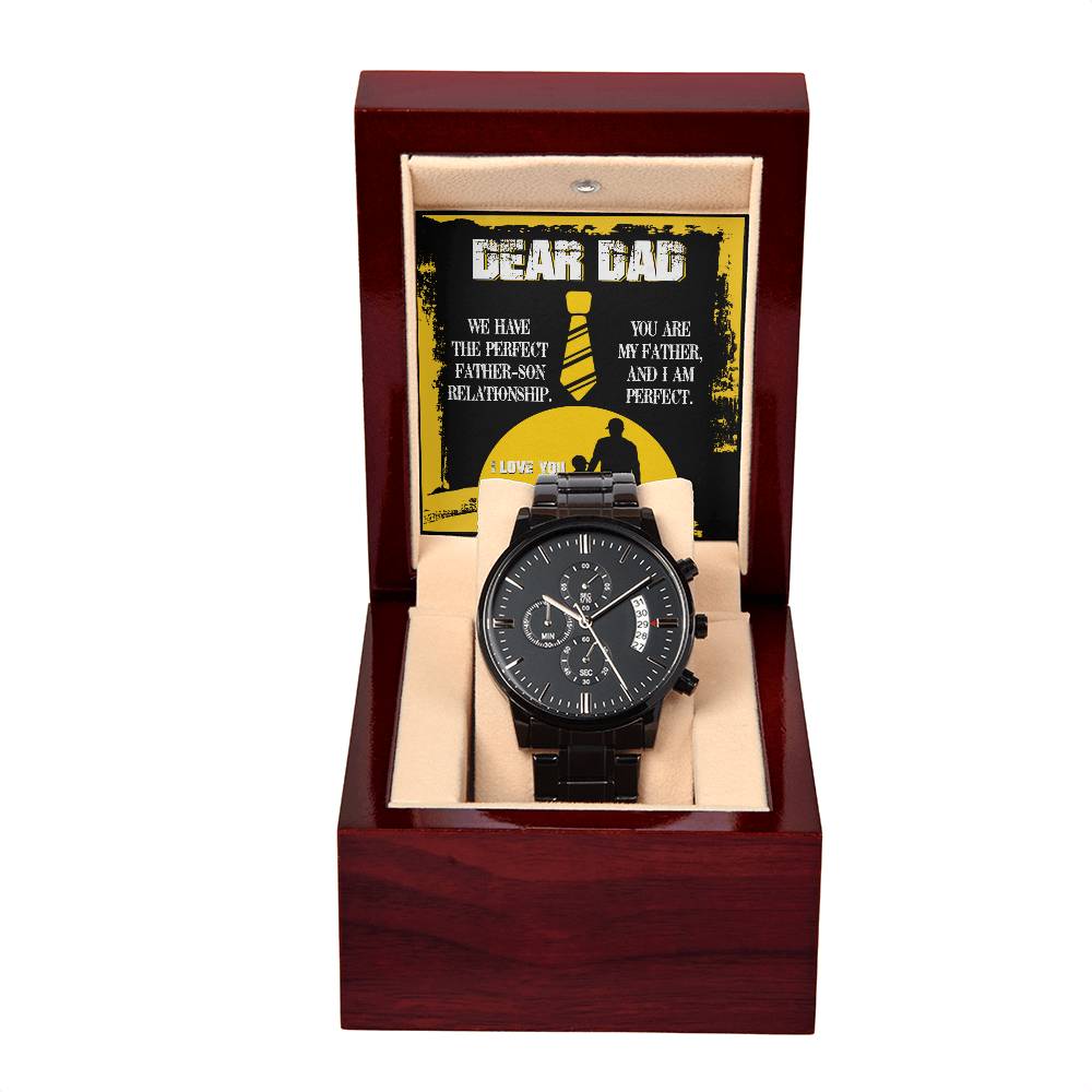 Dad-Father Son Relationship-Metal Chronograph Watch