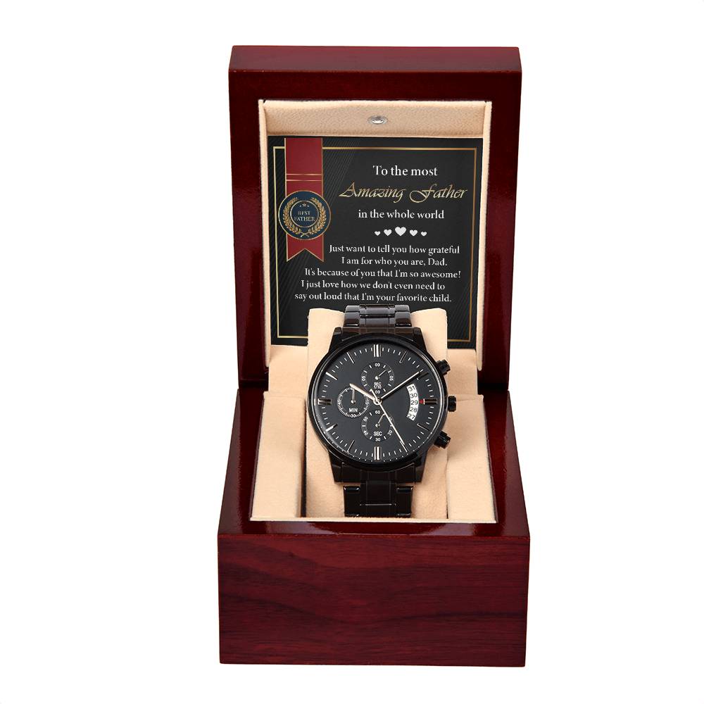 Dad-I Love You-Metal Chronograph Watch