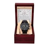 Fur Dad-Unconditional Love-Metal Chronograph Watch