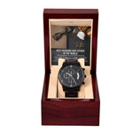 Husband-For Each Other-Metal Chronograph Watch