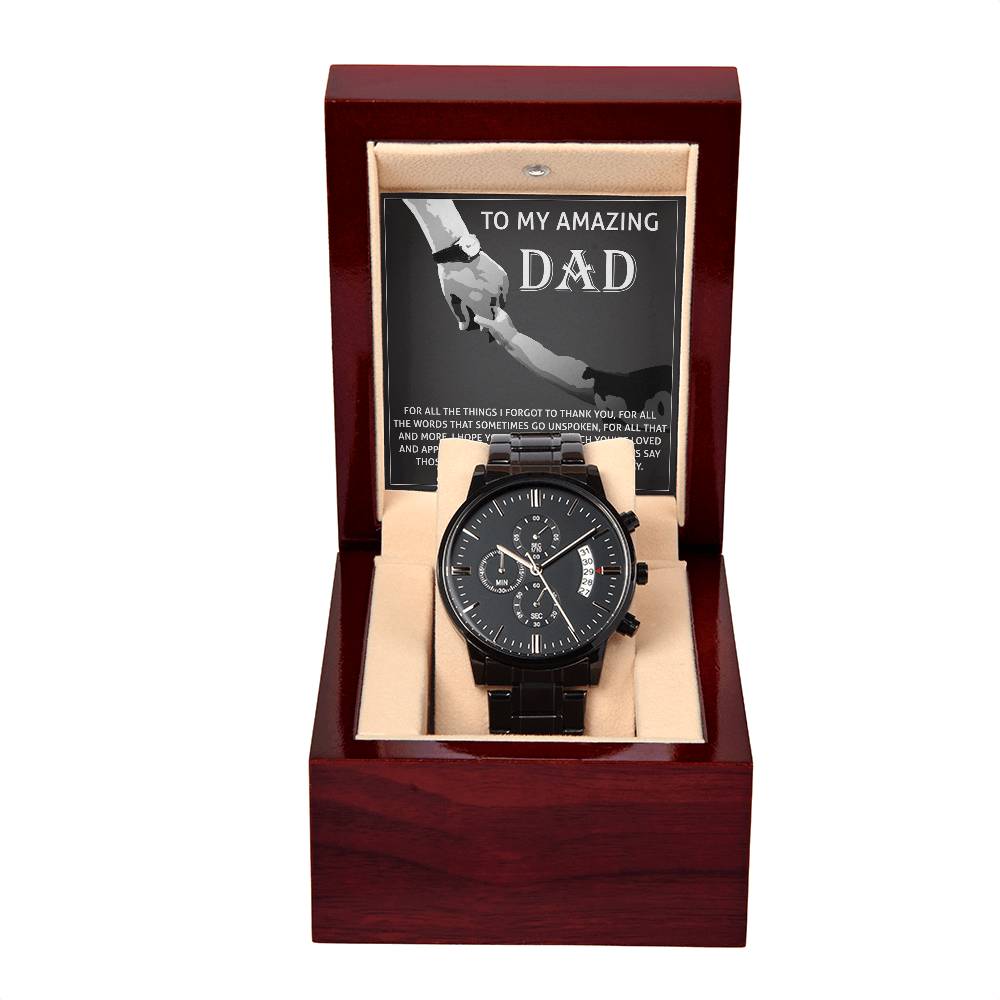 Dad-To Thank You-Metal Chronograph Watch