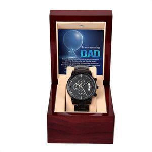 Dad-Carry The World-Metal Chronograph Watch