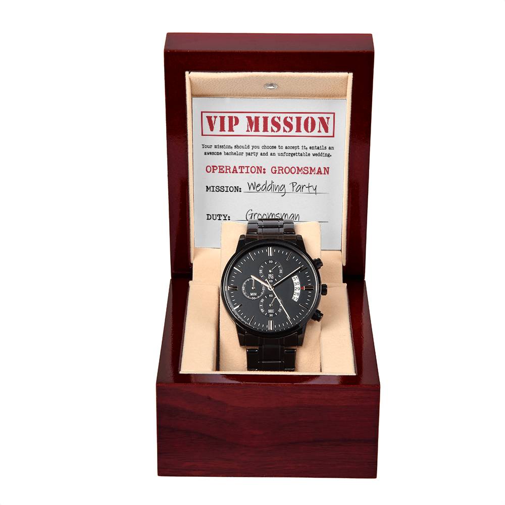 Groomsman-VIP Mission-Metal Chronograph Watch