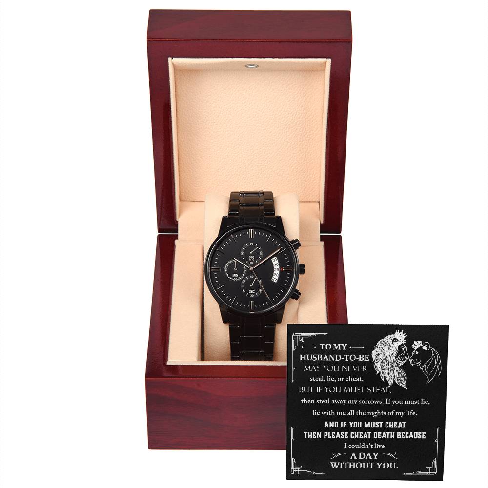 Husband-To-Be-Live A Day-Metal Chronograph Watch