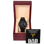 To My Dad- Black Chronograph Watch