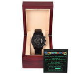 A Perfect Gift For Groomsman-Black Chronograph Watch