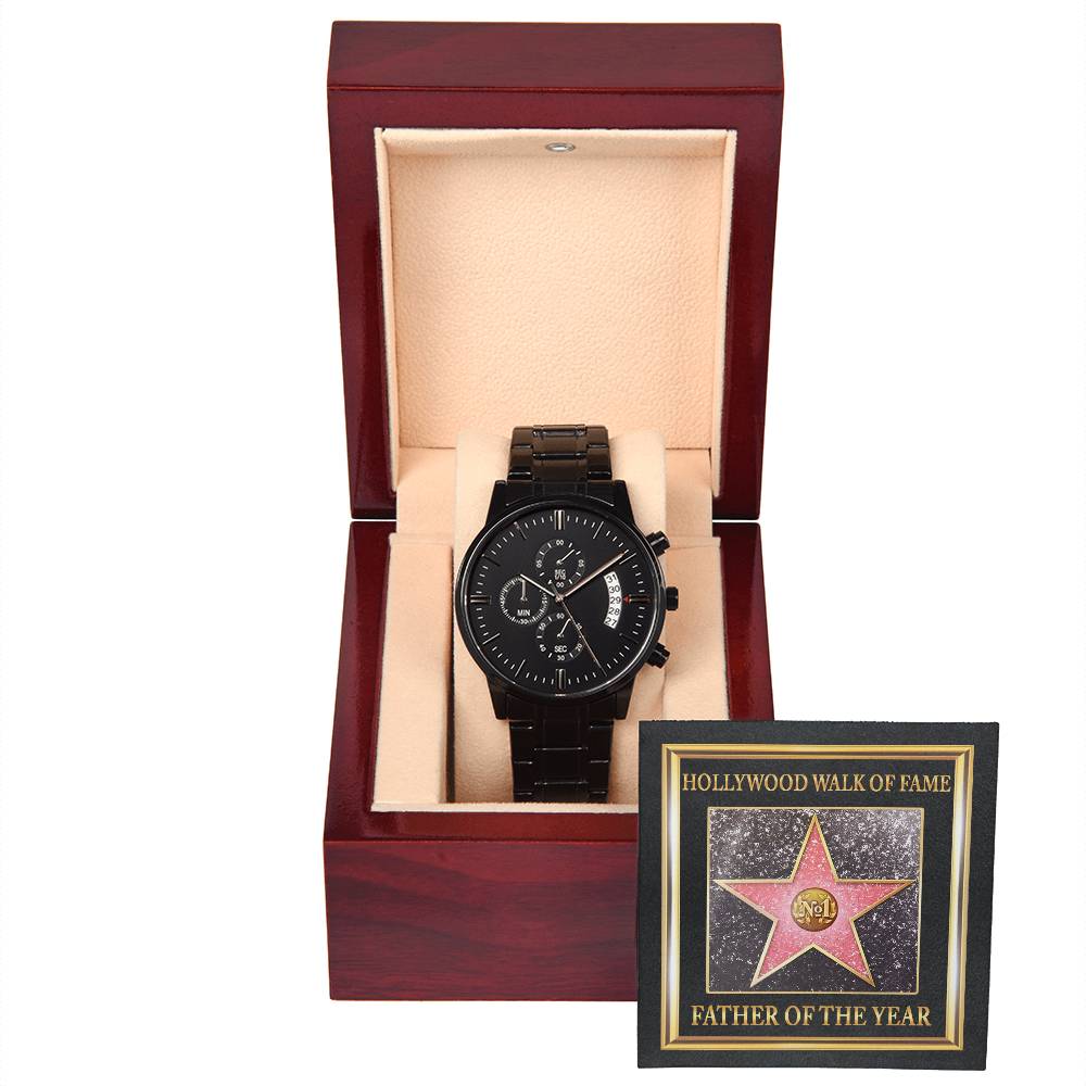 Father-Walk Of Fame-Metal Chronograph Watch