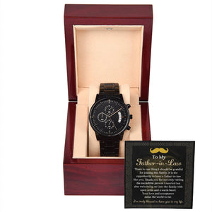 Father-in-Law-Truly Blessed -Metal Chronograph Watch