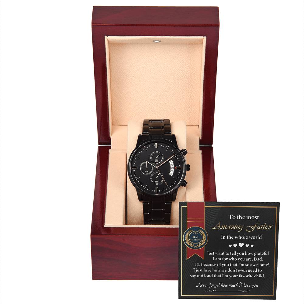 Dad-I Love You-Metal Chronograph Watch