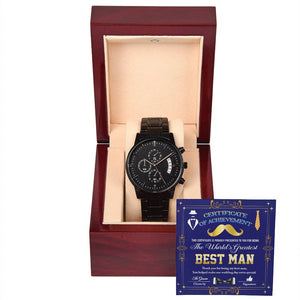 Best Man-World's Greatest-Metal Chronograph Watch