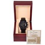 Perfect Gift For  Your Husband-Black Chronograph Watch