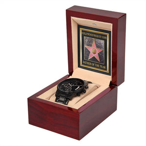 Father-Walk Of Fame-Metal Chronograph Watch