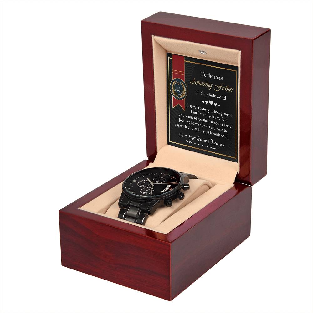 Dad-I Love You-Metal Chronograph Watch