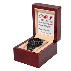 Groomsman-VIP Mission-Metal Chronograph Watch