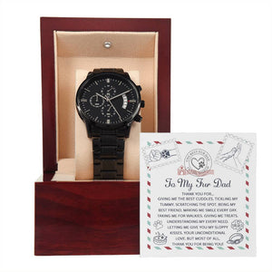 Fur Dad-Unconditional Love-Metal Chronograph Watch