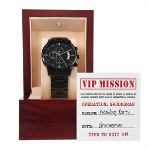 Groomsman-VIP Mission-Metal Chronograph Watch