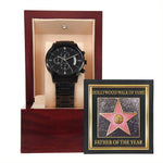 Father-Walk Of Fame-Metal Chronograph Watch