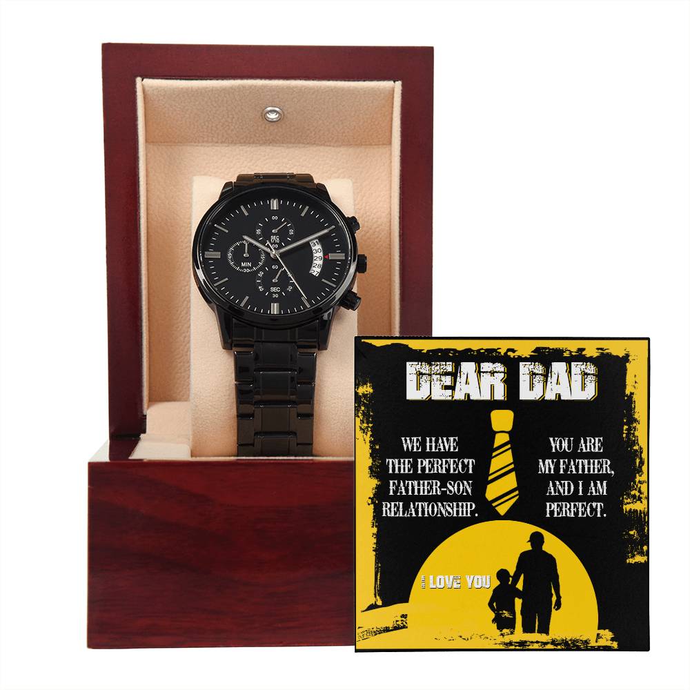 Dad-Father Son Relationship-Metal Chronograph Watch