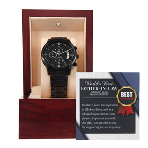 Father-in-Law-The World Award-Metal Chronograph Watch