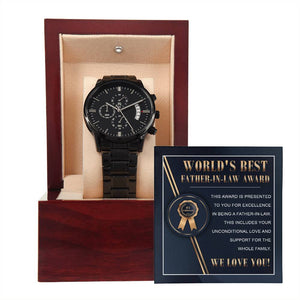 Father-in-Law-Unconditional Love-Metal Chronograph Watch