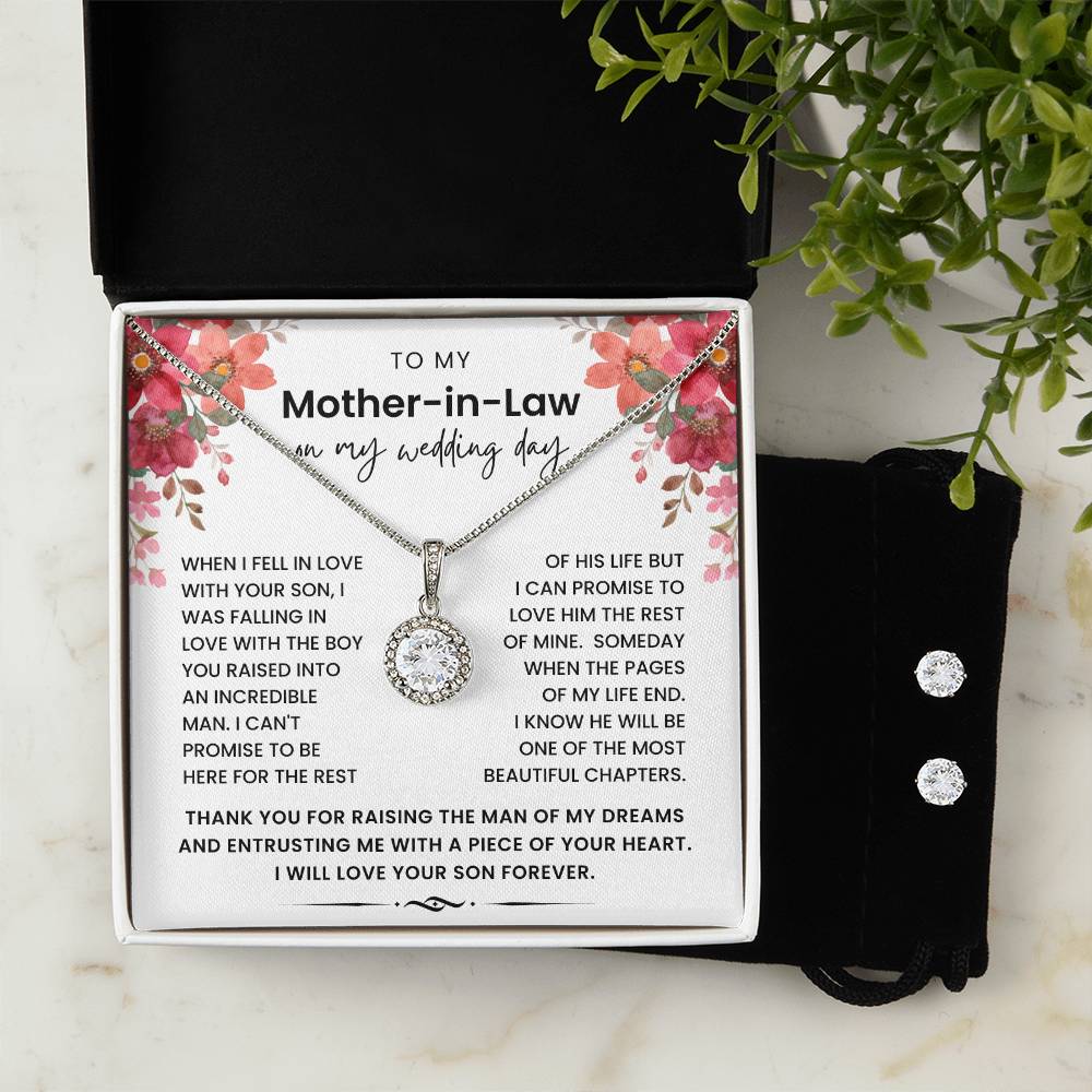 To My Mother In Law on My Wedding Day - Thank You for Raising The Man of My Dreams - Necklace