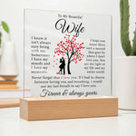 To My Wife - Never Forget That I Love You - Square Acrylic Plaque