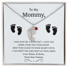 To My Mommy - I Love You More Than You Ever Know - Engraved Baby Footprint with Birthstone