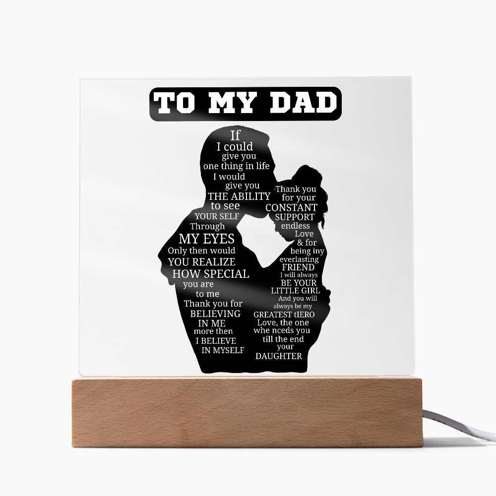 Fathers Day Gift for Daughter - Acrylic Fathers Day Gift for Dad