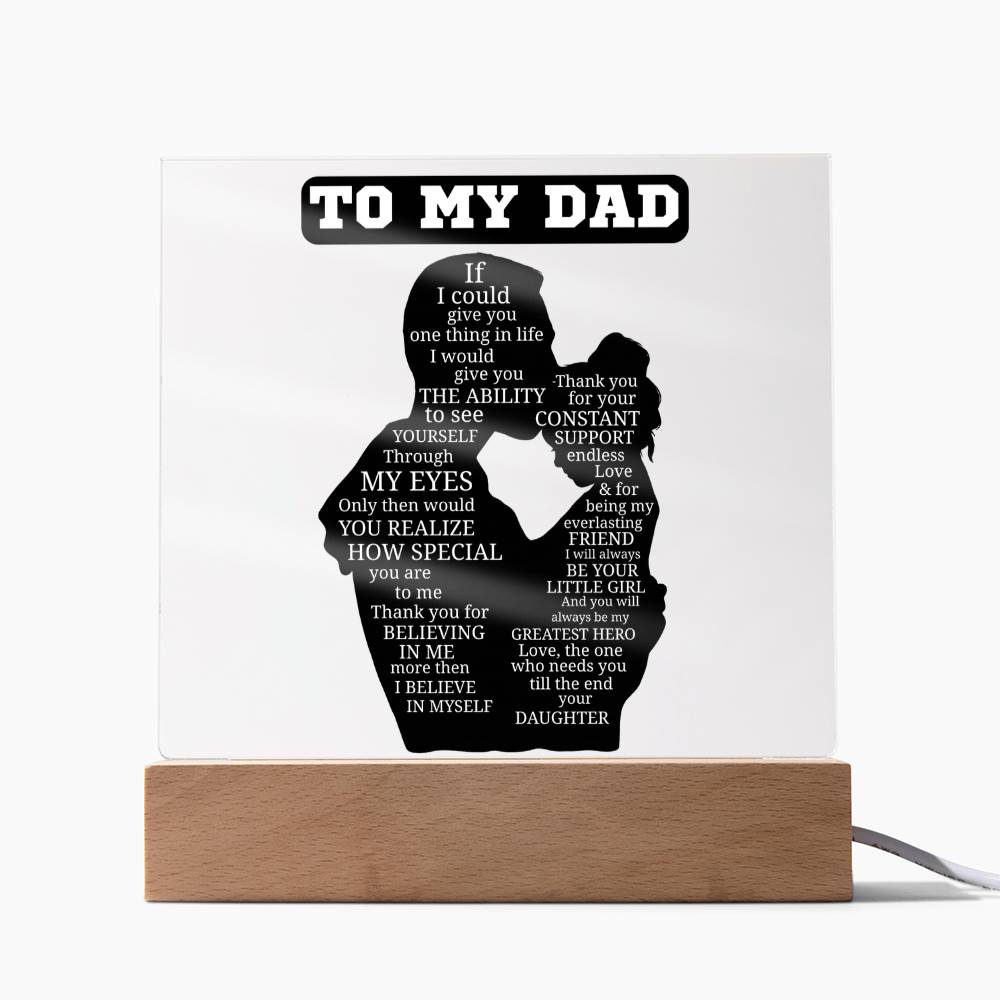 Fathers Day Gift From Daughter - Acrylic Fathers Day Gift for Dad