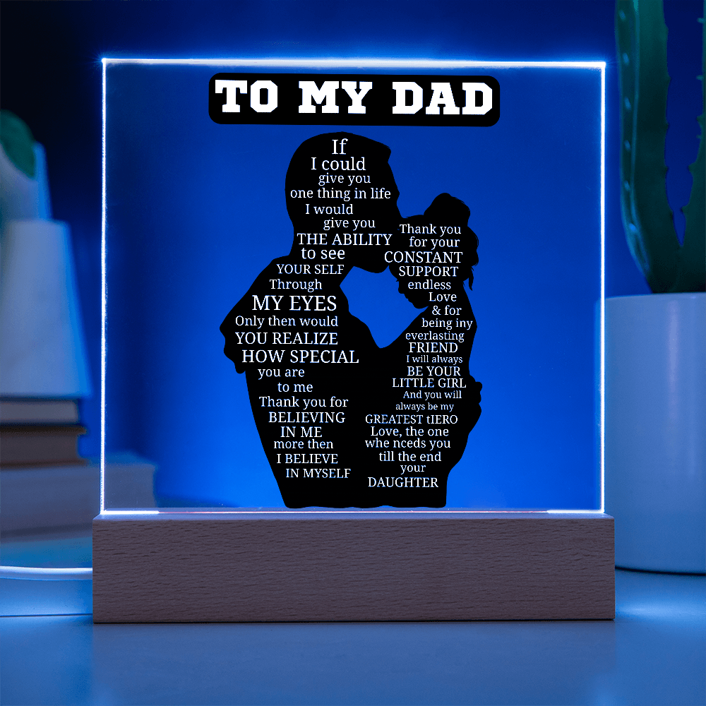 Fathers Day Gift for Daughter - Acrylic Fathers Day Gift for Dad