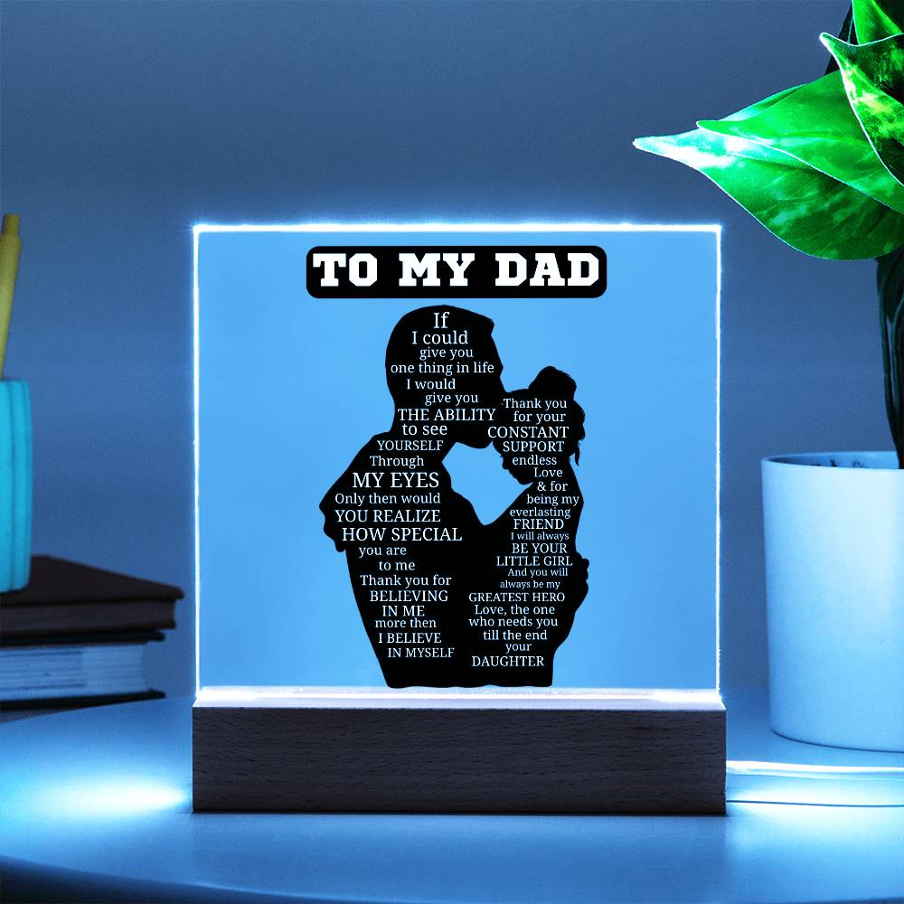 Fathers Day Gift From Daughter - Acrylic Fathers Day Gift for Dad