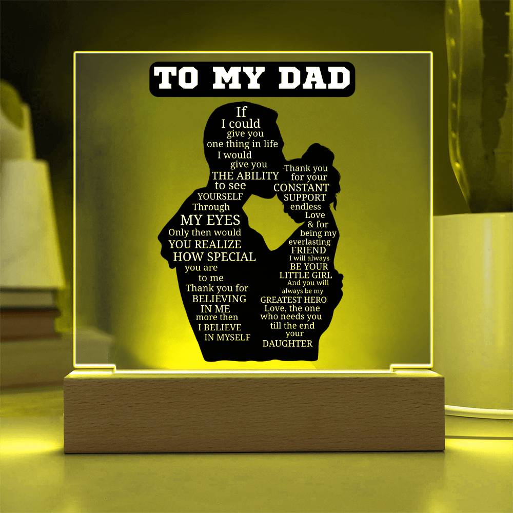 Fathers Day Gift From Daughter - Acrylic Fathers Day Gift for Dad