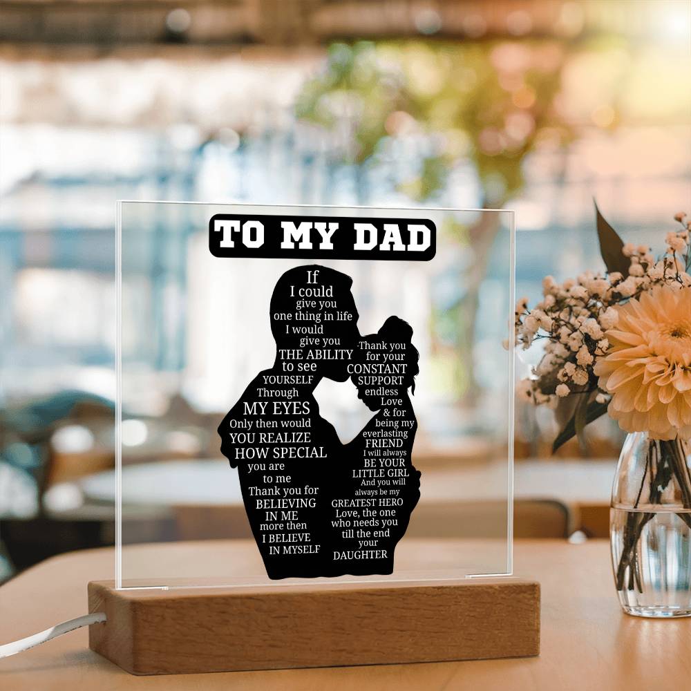 Fathers Day Gift From Daughter - Acrylic Fathers Day Gift for Dad