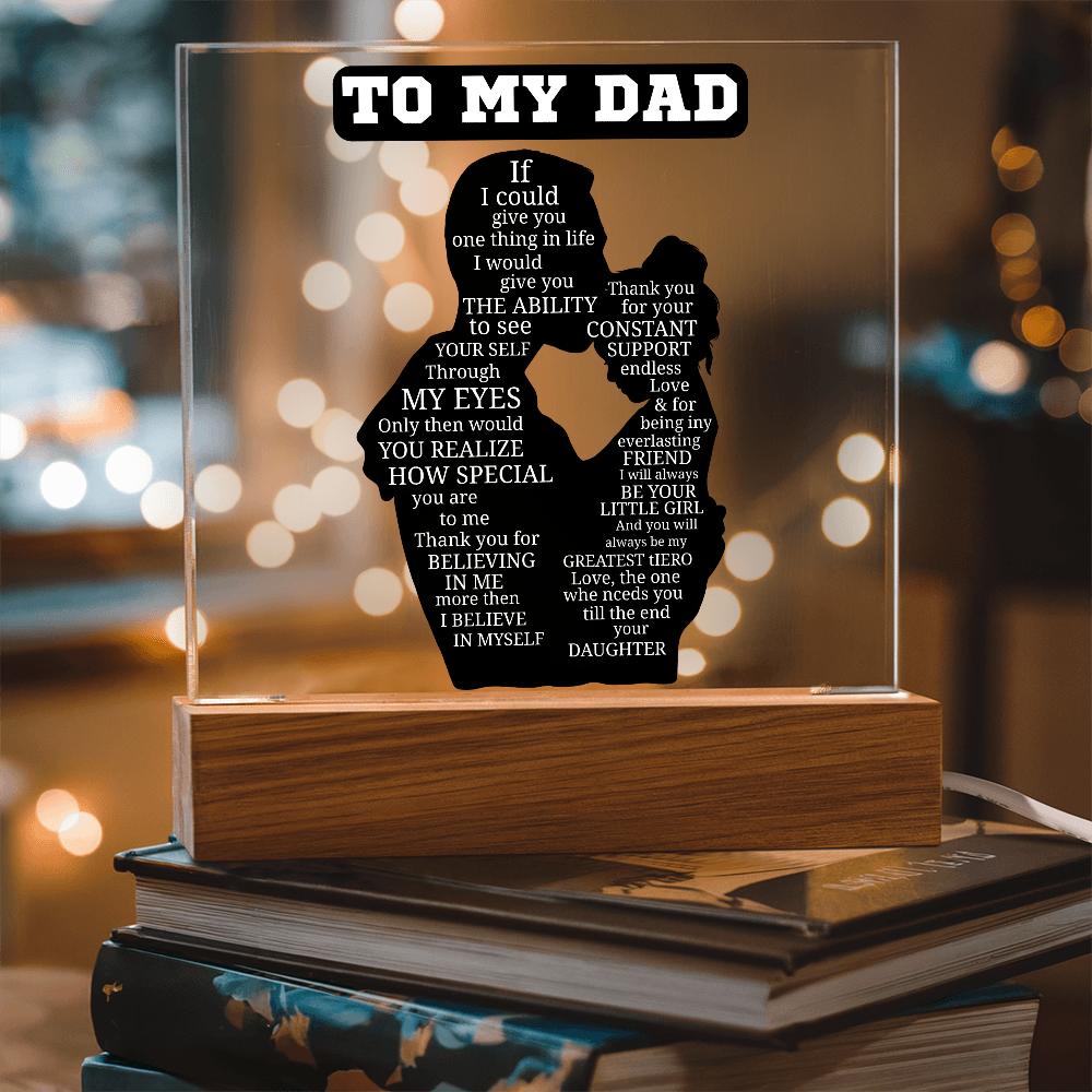 Fathers Day Gift for Daughter - Acrylic Fathers Day Gift for Dad