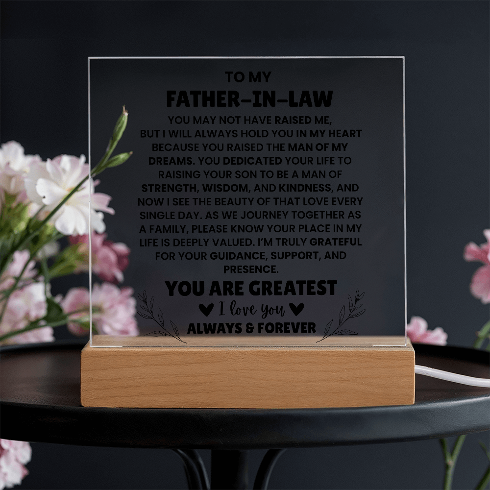 To My Father In Law - You Are Greatest - Acrylic