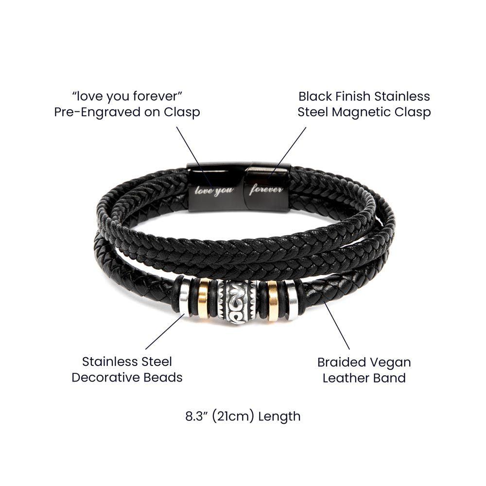 To My Badass Bonus Dad - You are not a stepdad to me, you are a dad who stepped up - Bracelet