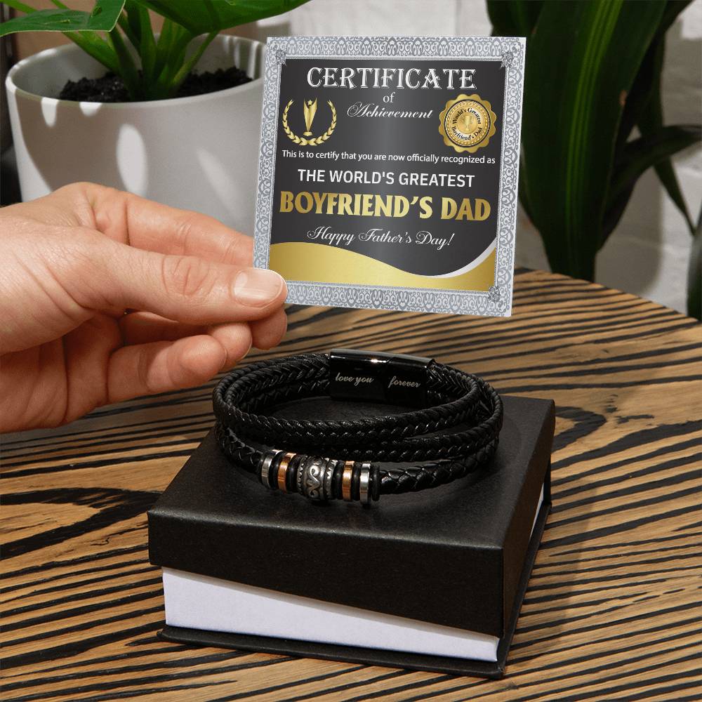 Boyfriend's Dad-Officially Recognized -Braided Bracelet