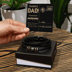 Dad-Kind Of Awesome-Braided Bracelet For Dad