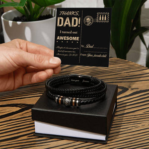 Dad-Kind Of Awesome-Braided Bracelet For Dad