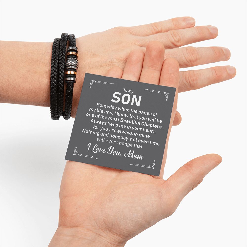 To My Son-Love You Forever Bracelet- Vegan Leather Bracelet