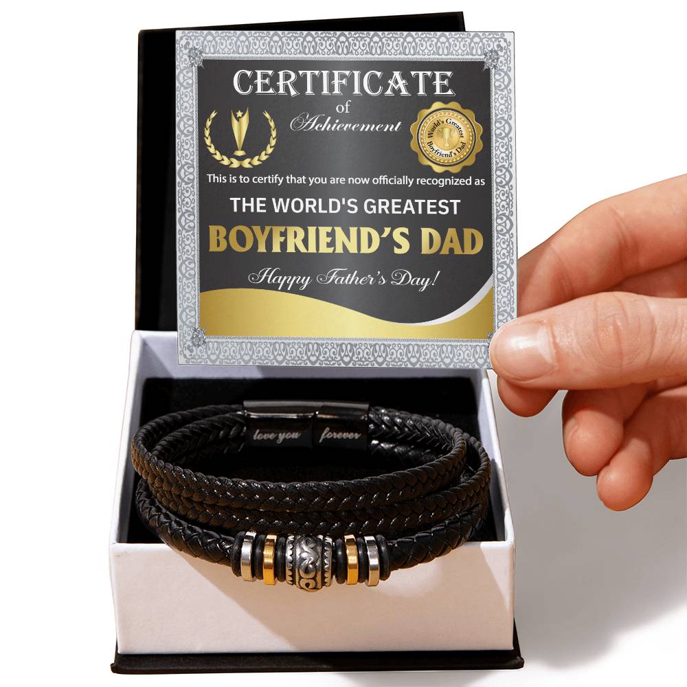 Boyfriend's Dad-Officially Recognized -Braided Bracelet