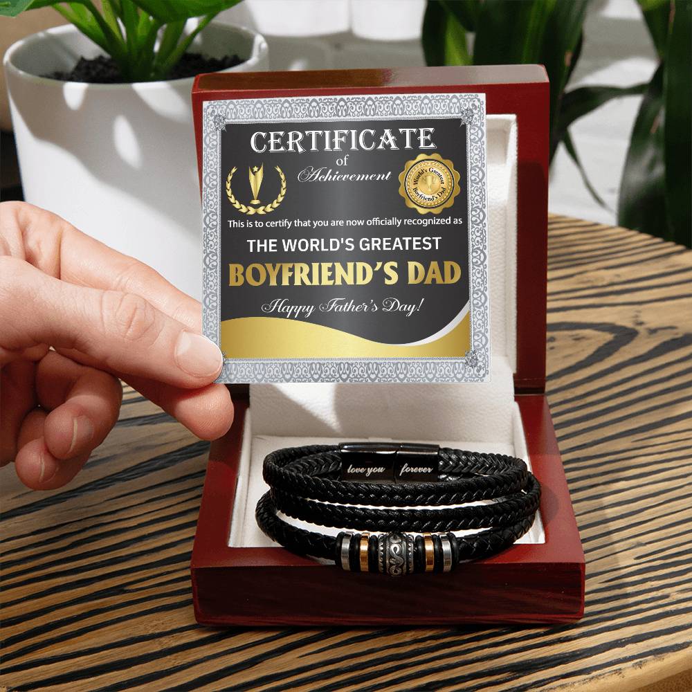 Boyfriend's Dad-Officially Recognized -Braided Bracelet